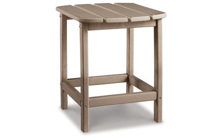 Sundown Treasure 2 Outdoor Chairs with End Table in Driftwood from Ashley - Luna Furniture
