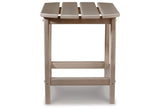 Sundown Treasure Driftwood 4 Adirondack Chairs and Outdoor End Table from Ashley - Luna Furniture