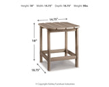Sundown Treasure Outdoor Chair with End Table in Driftwood from Ashley - Luna Furniture