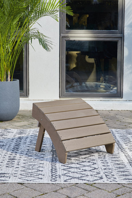 Sundown Treasure Driftwood Outdoor Ottoman from Ashley - Luna Furniture