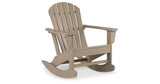 Sundown Treasure 2 Outdoor Chairs with End Table in Driftwood from Ashley Furniture - Luna Furniture