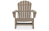 Sundown Treasure Driftwood Outdoor Rocking Chair from Ashley - Luna Furniture