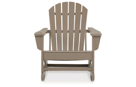 Sundown Treasure Driftwood Outdoor Rocking Chair from Ashley - Luna Furniture