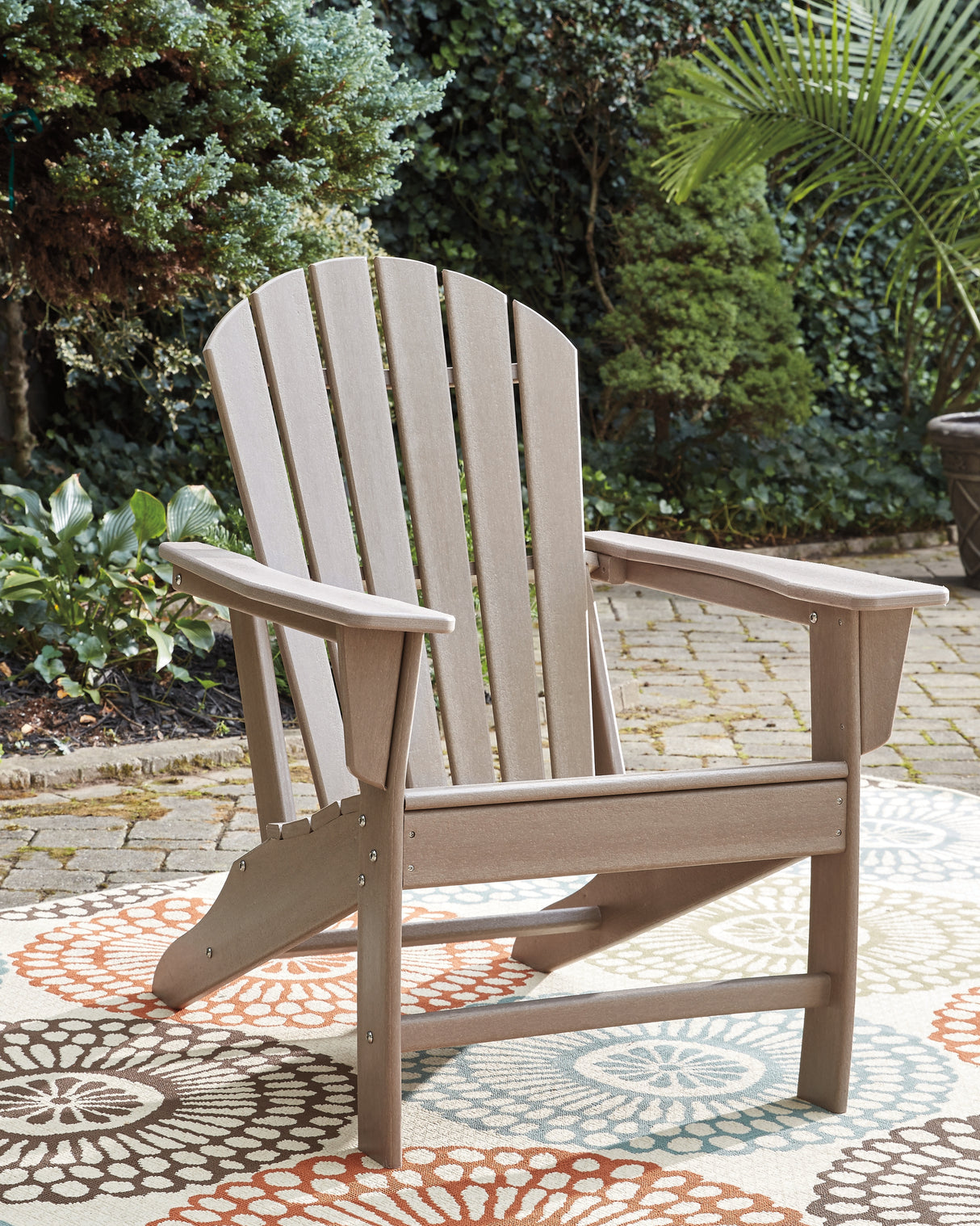 Sundown Treasure Outdoor Chair with End Table in Driftwood from Ashley - Luna Furniture