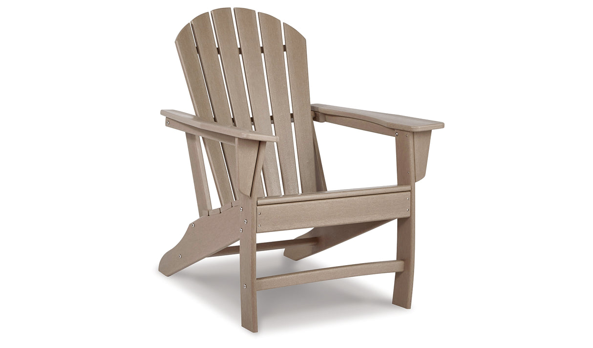 Sundown Treasure 2 Outdoor Chairs with End Table in Driftwood from Ashley Furniture - Luna Furniture