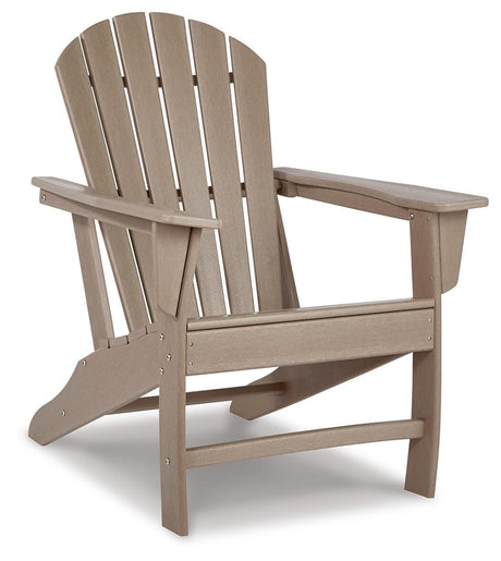Sundown Treasure Outdoor Chair with End Table in Driftwood from Ashley - Luna Furniture