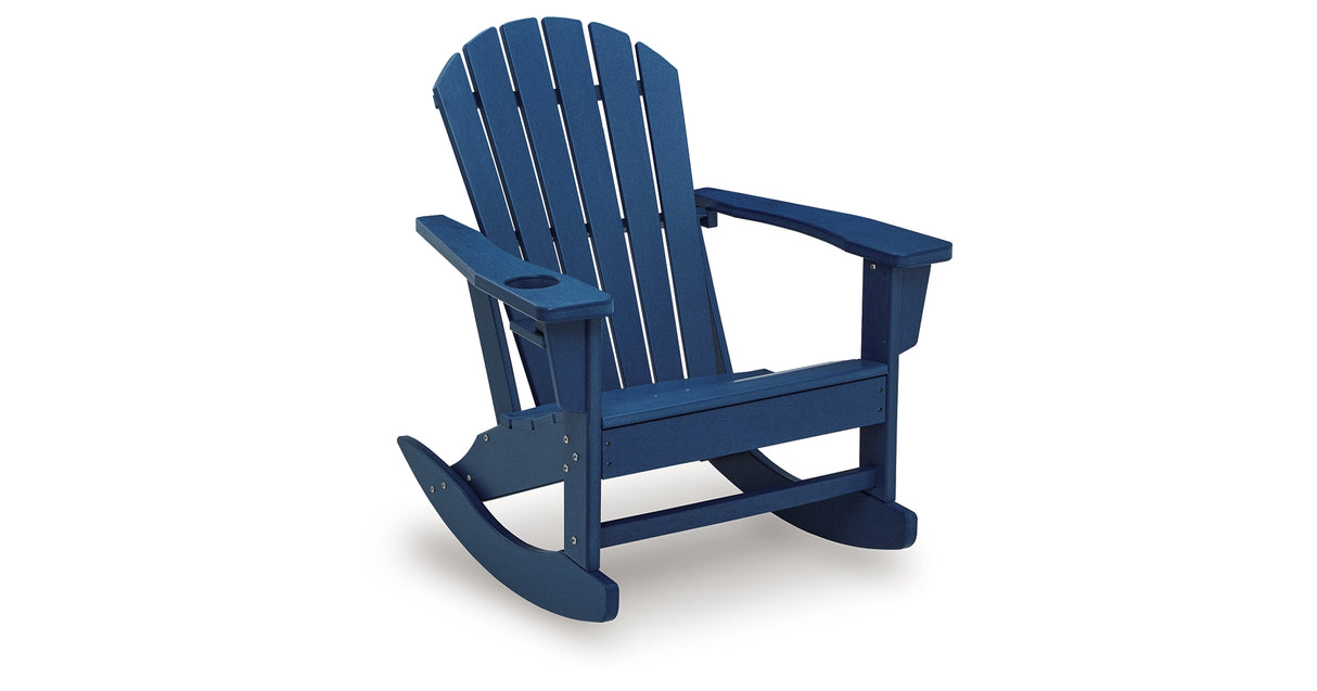Sundown Shores Blue Outdoor Rocking Chair from Ashley Furniture - Luna Furniture