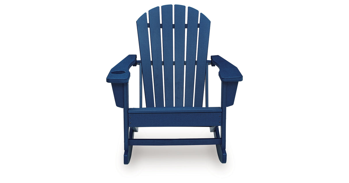 Sundown Shores Blue Outdoor Rocking Chair from Ashley Furniture - Luna Furniture