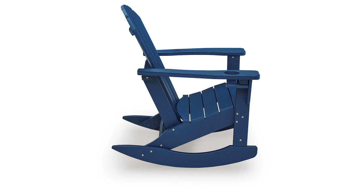 Sundown Shores Blue Outdoor Rocking Chair from Ashley Furniture - Luna Furniture