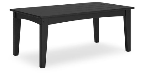 Hyland wave Black Outdoor Coffee Table from Ashley Furniture - Luna Furniture