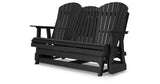 Hyland wave Black Outdoor Glider Loveseat from Ashley - Luna Furniture