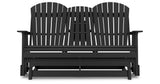 Hyland wave Black Outdoor Glider Loveseat from Ashley - Luna Furniture