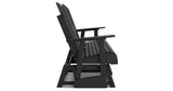 Hyland wave Black Outdoor Glider Loveseat from Ashley - Luna Furniture