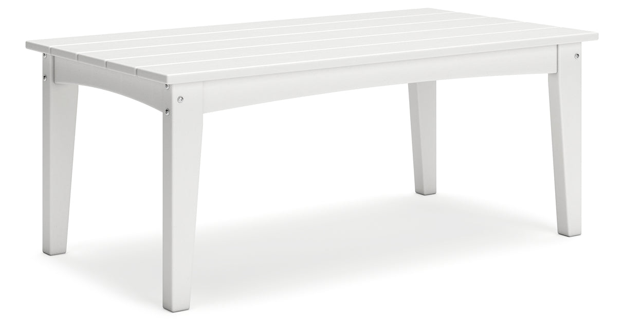 Hyland wave White Outdoor Coffee Table from Ashley Furniture - Luna Furniture