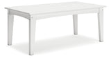 Hyland wave White Outdoor Coffee Table from Ashley Furniture - Luna Furniture