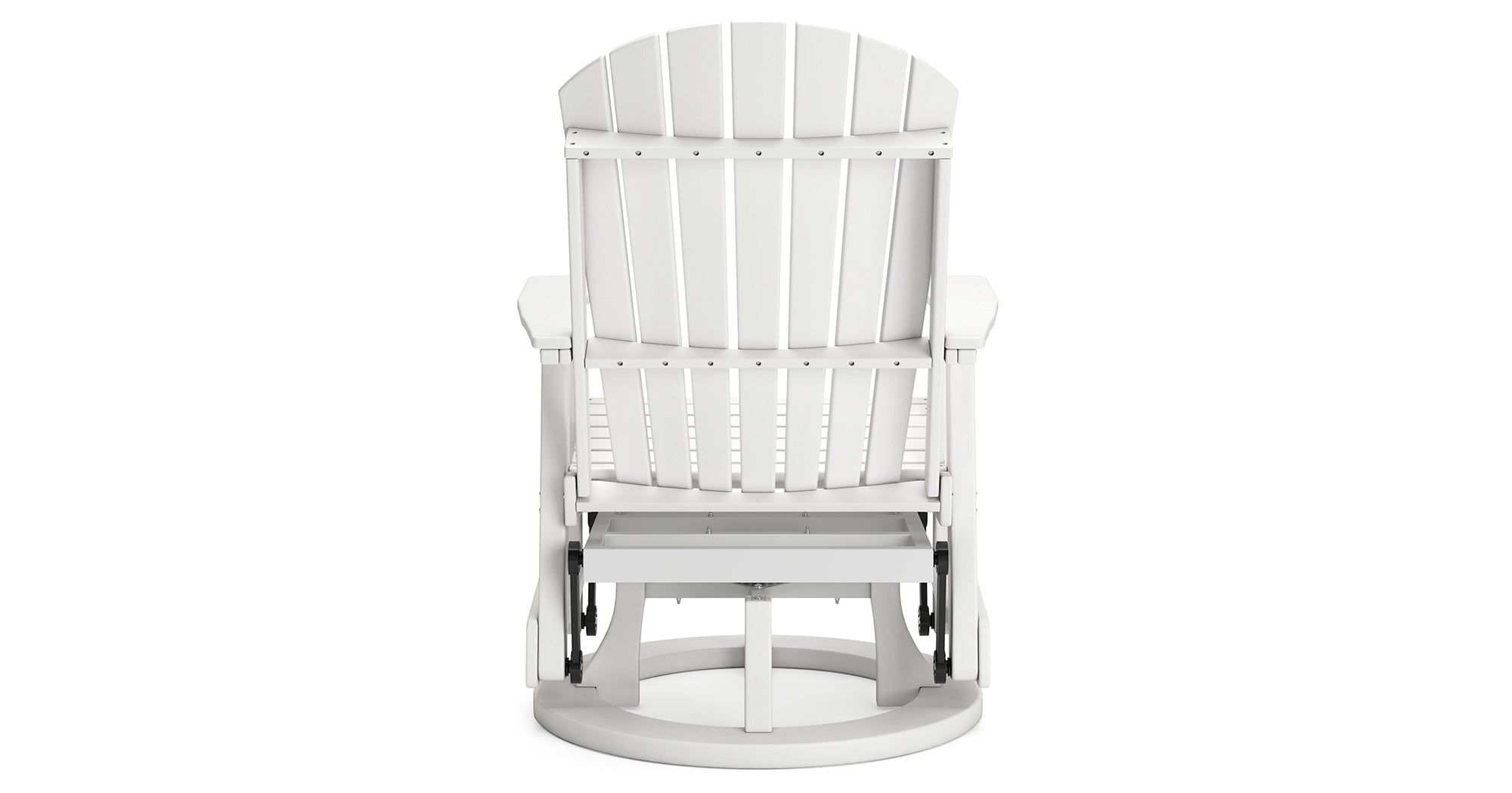 Ashley Hyland wave White Outdoor Swivel Glider Chair - Luna Furniture