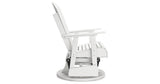 Hyland wave White Outdoor Swivel Glider Chair from Ashley Furniture - Luna Furniture