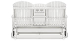 Hyland wave White Outdoor Glider Loveseat from Ashley Furniture - Luna Furniture