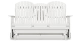 Hyland wave White Outdoor Glider Loveseat from Ashley Furniture - Luna Furniture