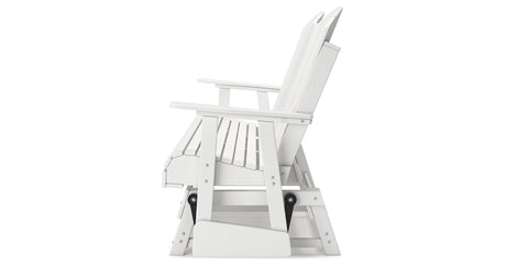 Hyland wave White Outdoor Glider Loveseat from Ashley Furniture - Luna Furniture