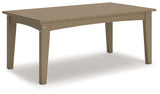 Hyland Wave Driftwood Outdoor Coffee Table from Ashley Furniture - Luna Furniture