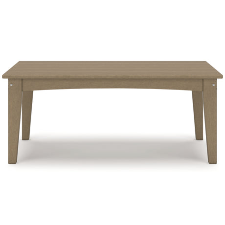 Hyland Wave Driftwood Outdoor Coffee Table from Ashley Furniture - Luna Furniture