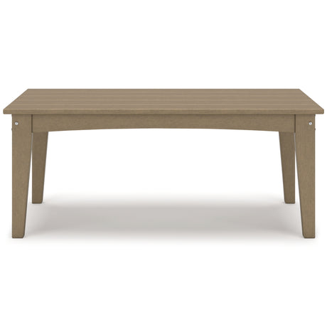 Hyland Wave Driftwood Outdoor Coffee Table from Ashley Furniture - Luna Furniture