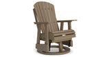 Hyland wave Driftwood Outdoor Swivel Glider Chair from Ashley Furniture - Luna Furniture