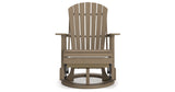 Hyland wave Driftwood Outdoor Swivel Glider Chair from Ashley Furniture - Luna Furniture