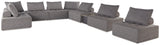 Bree Zee 8-Piece Outdoor Sectional with Lounge Chair in Brown from Ashley Furniture - Luna Furniture