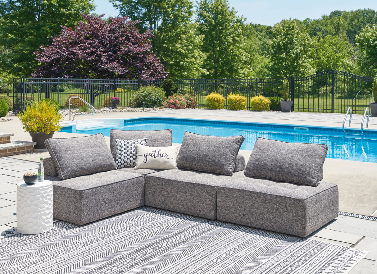 Bree Zee Brown 4-Piece Outdoor Sectional from Ashley - Luna Furniture