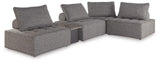 Bree Zee Brown 5-Piece Outdoor Sectional from Ashley - Luna Furniture