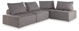 Bree Zee Brown 4-Piece Outdoor Sectional from Ashley - Luna Furniture