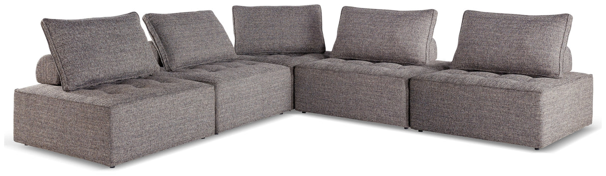 Bree Zee Brown 5-Piece Outdoor Modular Seating from Ashley - Luna Furniture