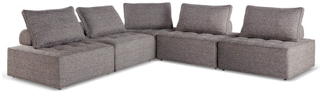 Bree Zee Brown 5-Piece Outdoor Modular Seating from Ashley - Luna Furniture