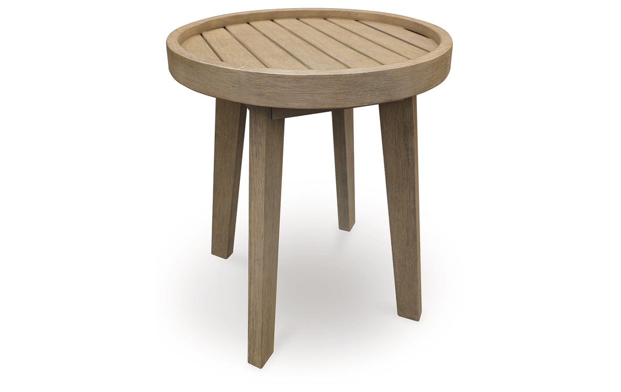 Marina Sun Beige Outdoor End Table from Ashley Furniture - Luna Furniture