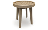 Marina Sun Beige Outdoor End Table from Ashley Furniture - Luna Furniture