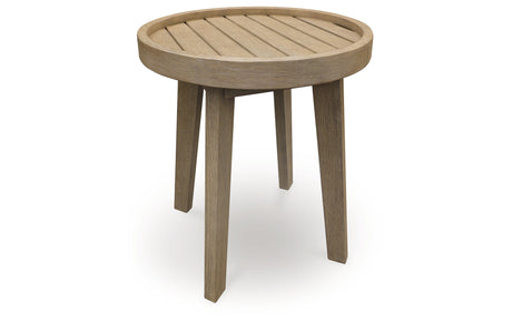 Marina Sun Beige Outdoor End Table from Ashley Furniture - Luna Furniture