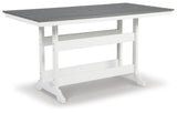 Transville Gray/White Outdoor Counter Height Dining Table with 4 Barstools from Ashley Furniture - Luna Furniture