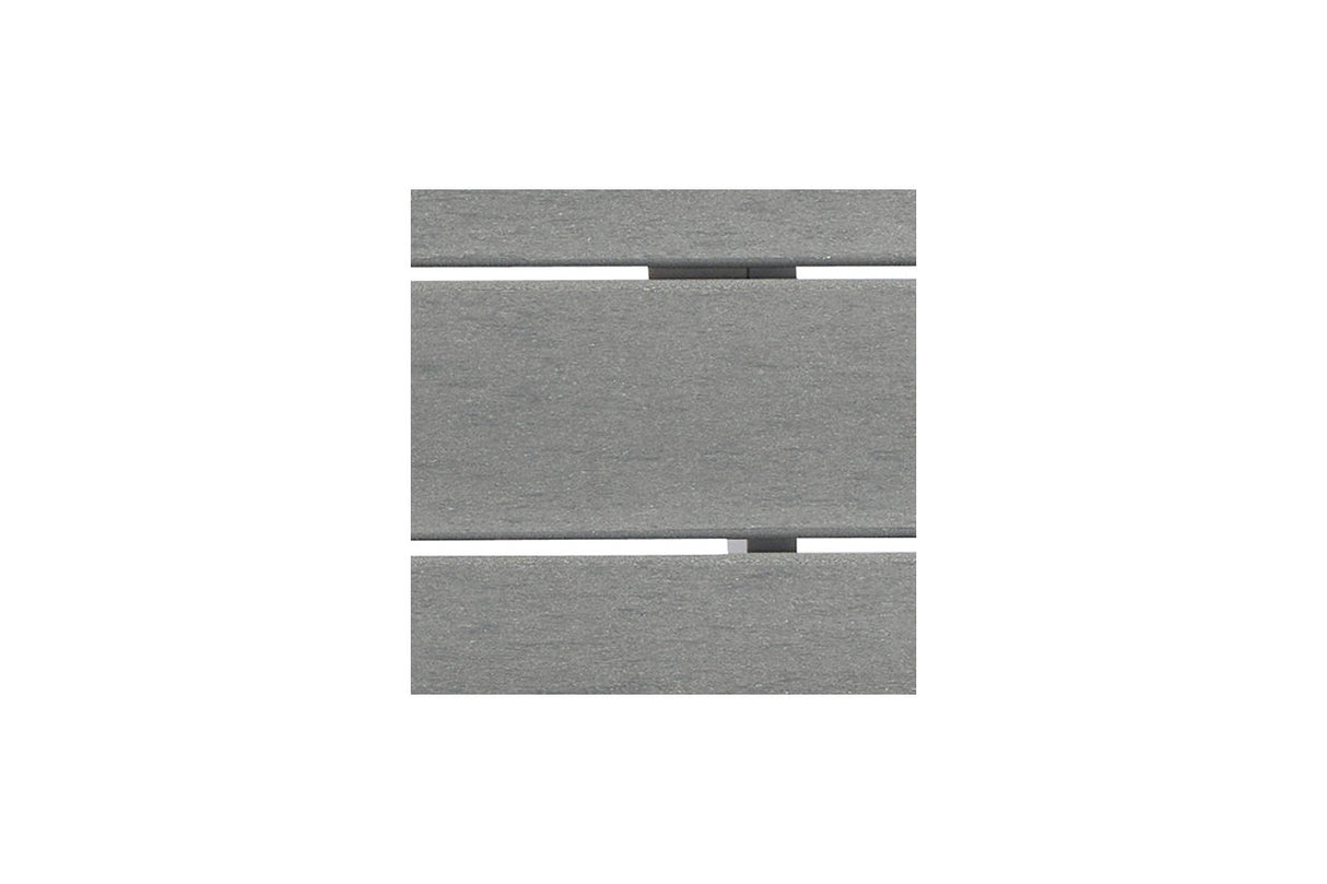 Transville Gray/White Outdoor Counter Height Dining Table with 4 Barstools from Ashley - Luna Furniture