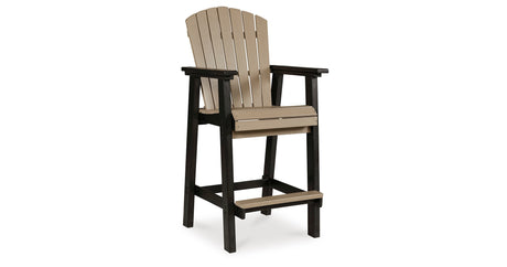 Fairen Trail Black/Driftwood Barstool from Ashley Furniture - Luna Furniture