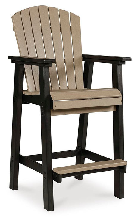 Fairen Trail Black/Driftwood Barstool from Ashley Furniture - Luna Furniture