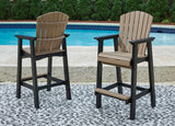 Fairen Trail Black/Driftwood Barstool from Ashley Furniture - Luna Furniture