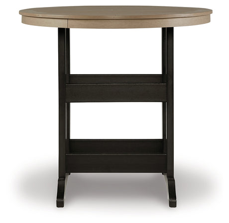 Fairen Trail Black/Driftwood Bar Table from Ashley - Luna Furniture
