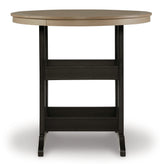 Fairen Trail Black/Driftwood Outdoor Counter Height Dining Table with 2 Barstools from Ashley Furniture - Luna Furniture