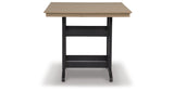 Fairen Trail Black/Driftwood Outdoor Counter Height Dining Table from Ashley Furniture - Luna Furniture