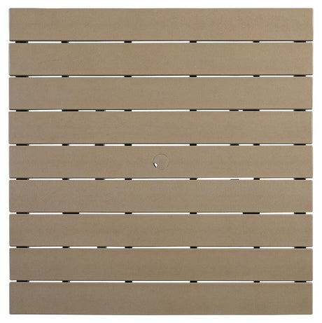 Fairen Trail Black/Driftwood Outdoor Counter Height Dining Table from Ashley Furniture - Luna Furniture