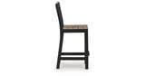 Shoreline Beach Black/Beige Outdoor Counter Table and 2 Barstools from Ashley Furniture - Luna Furniture