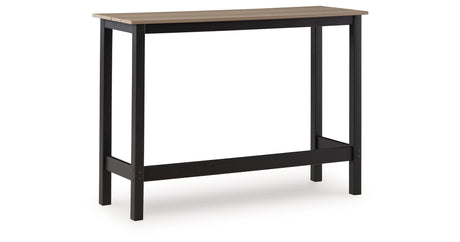 Shoreline Beach Black/Beige Outdoor Counter Table and 2 Barstools from Ashley Furniture - Luna Furniture