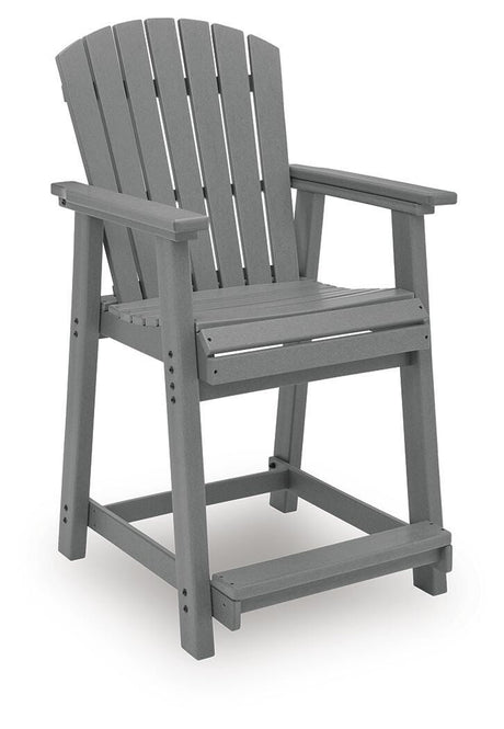 Sanctuary Beach Dark Gray Outdor Counter Height Dining Set from Ashley Furniture - Luna Furniture